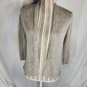 avec Taupe Open Front Long Sleeve Cardigan Size Small